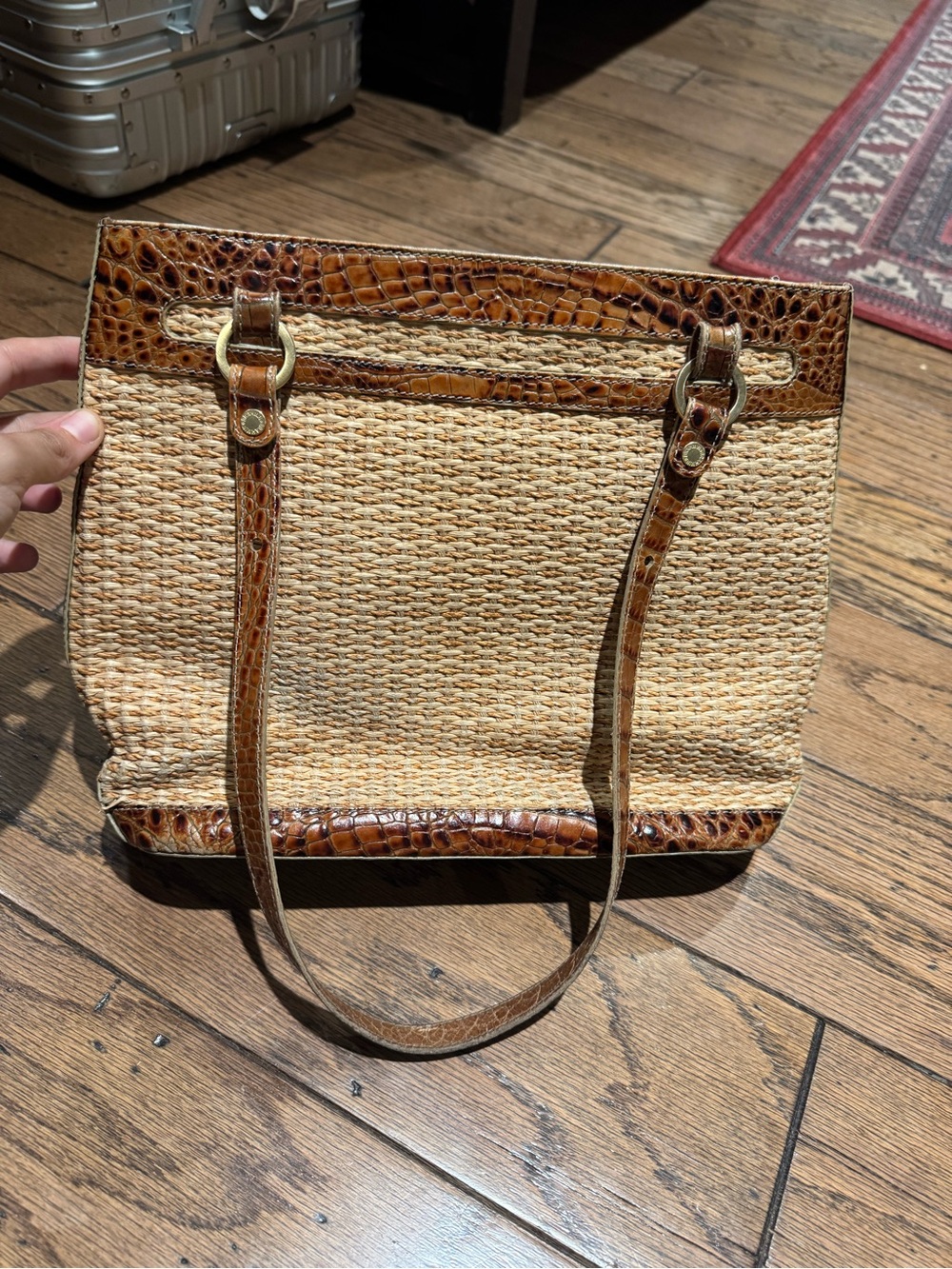 Brahmin Raffia Tote